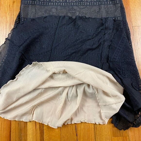 Ideology Black And Cream Mesh Net Dress Size M - Picture 7 of 7